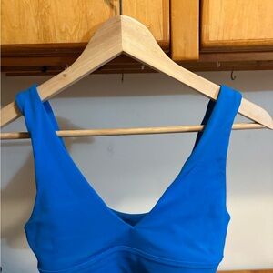 Blue V-Neck Lululemon Align Bra